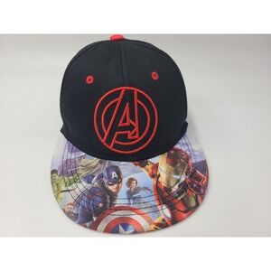 Youth Avengers Age of Ultron Marvel Snapback Hat Cap Superhero Boy Girl Black